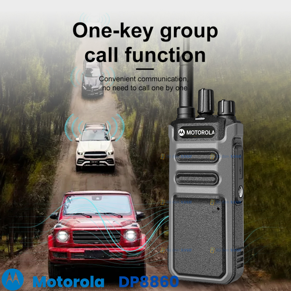 Bộ đàm Motorola DP8860 mẫu mới 2025- Bộ đàm xây dựng chung cư, Khu công nghiệp, Bệnh viện, Trung tâm thương mại 2 Bộ đàm Motorola DP8860 dùng cho các đoàn xe đi du lịch, offroad